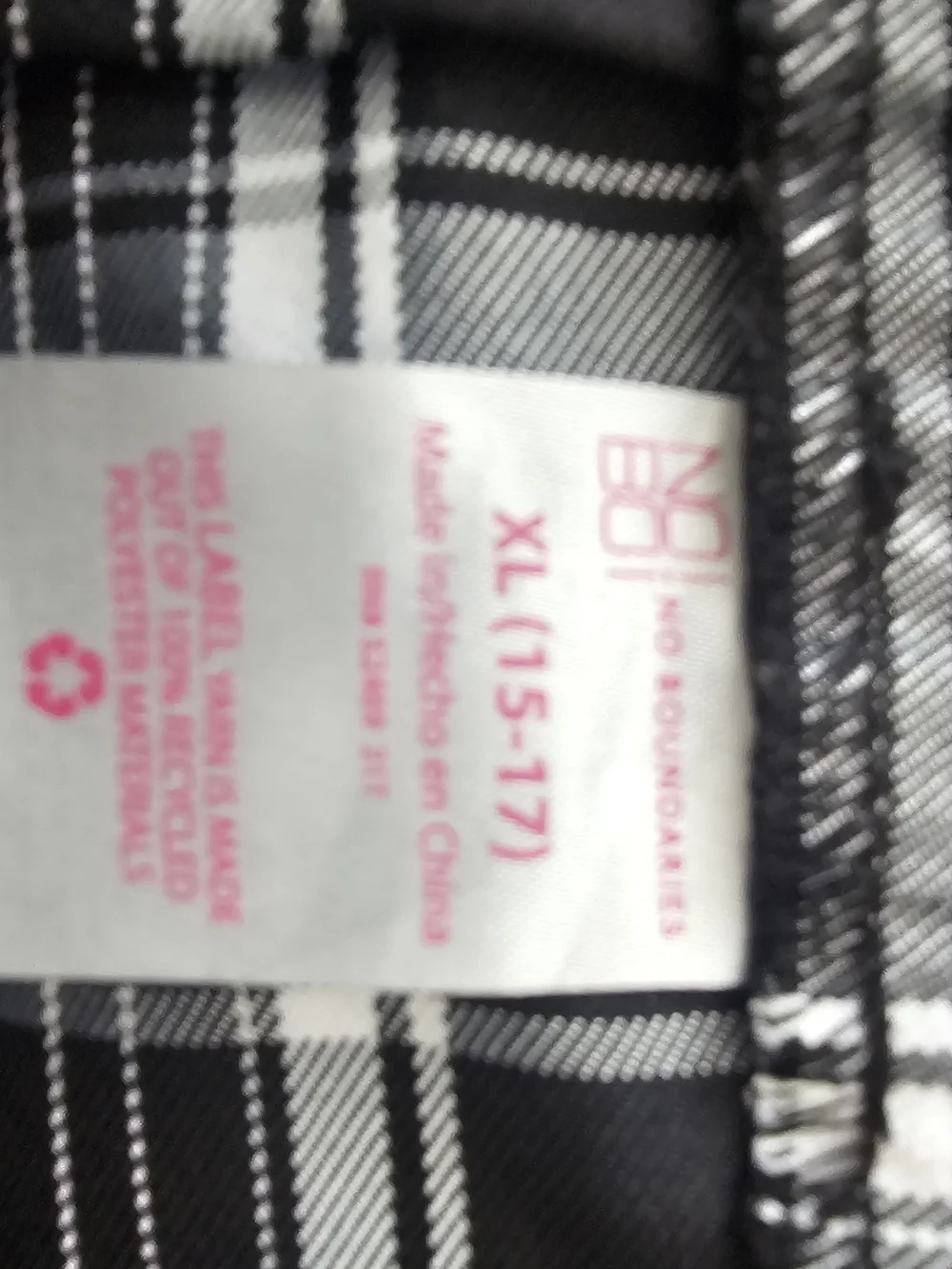 Love Black & White Plaid Pleated Skirt with Red Heart/Patches